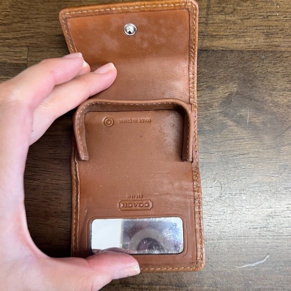 Coach Brown and Tan Contact Lens Travel Case - Picture 5 of 9